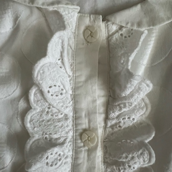 Anthropologie Moulinette Soeurs White Casual Sundress with Flutter Cap Sleeves - Picture 12 of 14